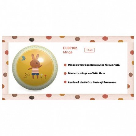 Minge Iepuras si pisicuta, 12 cm, Djeco