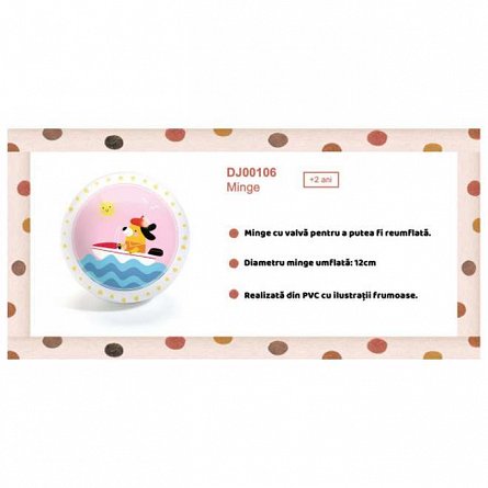Minge Barca prietenilor, 12 cm, Djeco