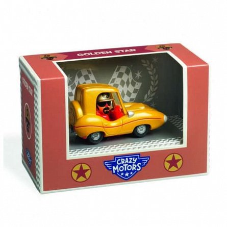 Masina Crazy Motors Golden Star, 7 cm, Djeco
