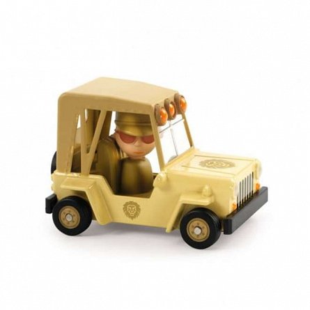 Masina Crazy Motors Lion Safari, 6 cm, Djeco