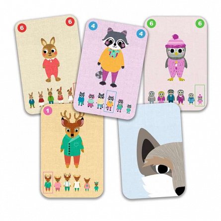 Joc de strategie carti Familou, 5-10 ani, Djeco