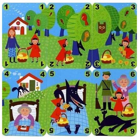 Joc de observatie carti Scufita rosie, 4-7 ani, Djeco