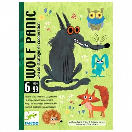 Joc de cooperare carti Wolf Panic, 1-4 jucatori 6-99 ani, Djeco