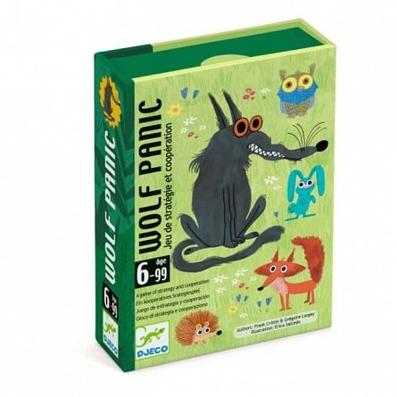 Joc de cooperare carti Wolf Panic, 1-4 jucatori 6-99 ani, Djeco