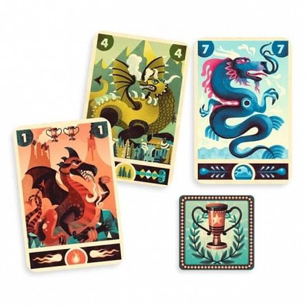 Joc de strategie carti Puterea dragonului, 2 jucatori, 6-99 ani, Djeco