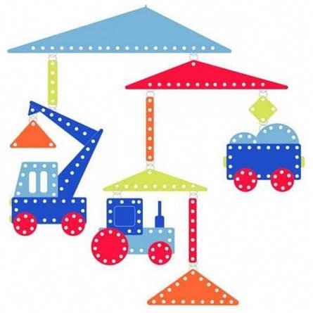 Decoratiune camera copil Mobile Vehicule, 40 x 40 cm, Djeco
