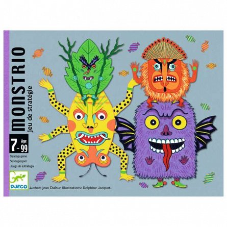 Joc de strategie carti Monstrio, 2-4 jucatori, 7-99 ani, Djeco