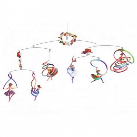 Decoratiune camera copil Mobile Dansul balerinelor, 60 x 54 cm, Djeco
