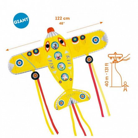 Zmeu Cel mai mare avion, 122 cm, fir 40 m, Djeco