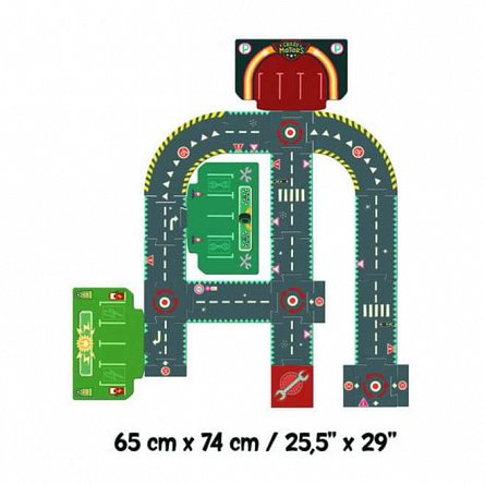 Circuit pentru masinute Crazy Motors, 24 piese, Djeco