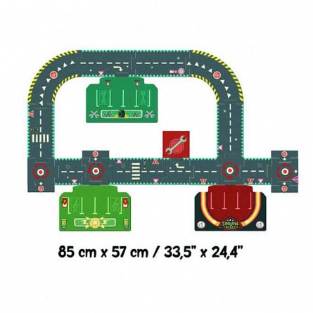 Circuit pentru masinute Crazy Motors, 24 piese, Djeco