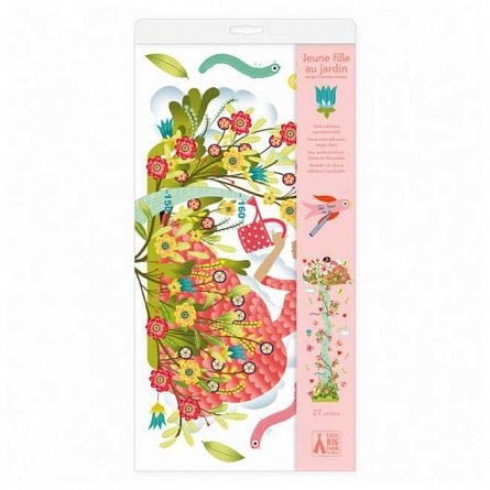 Abtibilduri masuratoare Gradina inflorita, 160 cm, Djeco