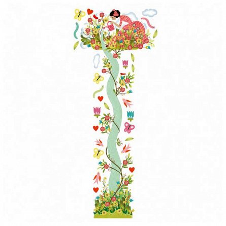Abtibilduri masuratoare Gradina inflorita, 160 cm, Djeco