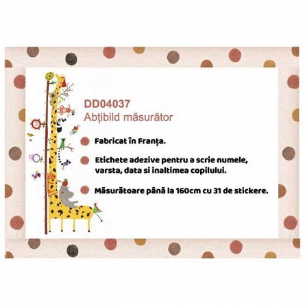 Abtibilduri masuratoare Prietenii din Amazon, 160 cm, Djeco