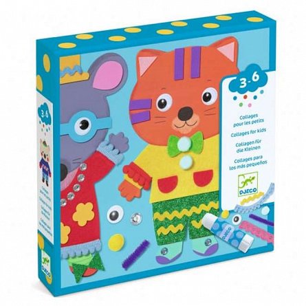 Set creativ colaje Micii prieteni, 3-6 ani, Djeco