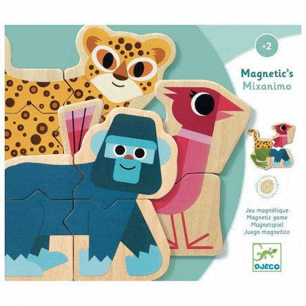 Joc magnetic Mixanimo animale, 2 ani, Djeco