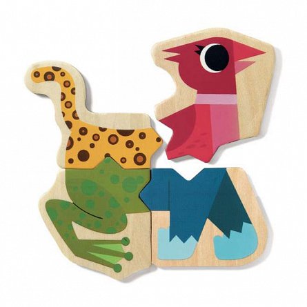 Joc magnetic Mixanimo animale, 2 ani, Djeco
