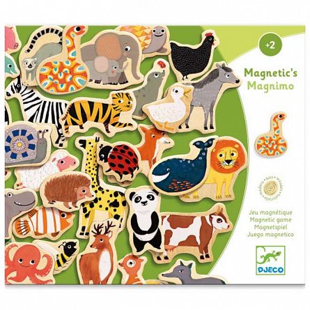 Joc magnetic Magnimo animale din lume, 2 ani, Djeco