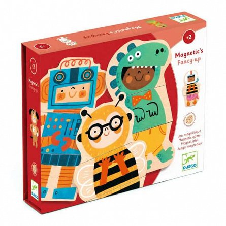 Joc magnetic Fancy-up animale costumate, 2 ani, Djeco