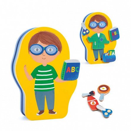 Joc magnetic imbracare Jobissimo, 3 ani, Djeco