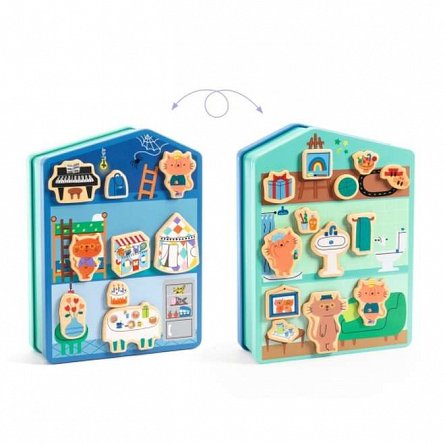 Joc magnetic casuta InZeHouse, 3 ani, Djeco