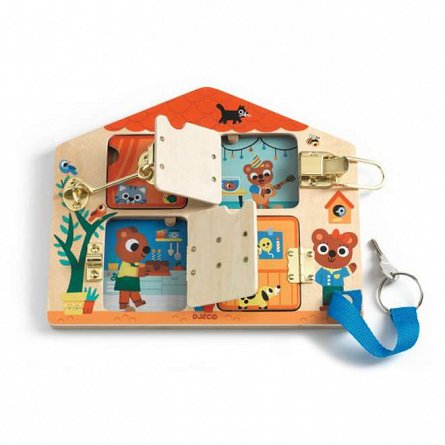 Joc educativ incuietori Cabanalock, 3 ani, Djeco