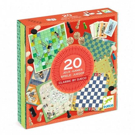 Joc de societate Classic 20 in 1, 6-99 ani, Djeco