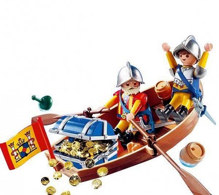Playmobil-Barca cu vasle pt.transport comori