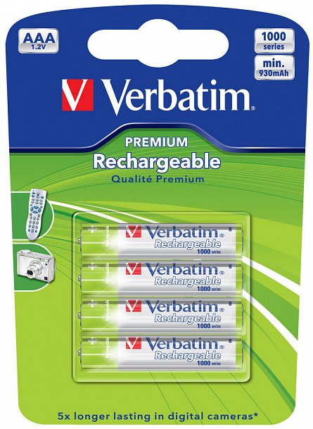 Baterie reincarcabila  AAA (4 buc), Verbatim