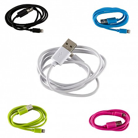 Cablu Lightning, compatibil Apple, MFI, 1m, diverse culori