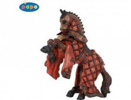 Figurina Papo, calul regelui cav., rosu