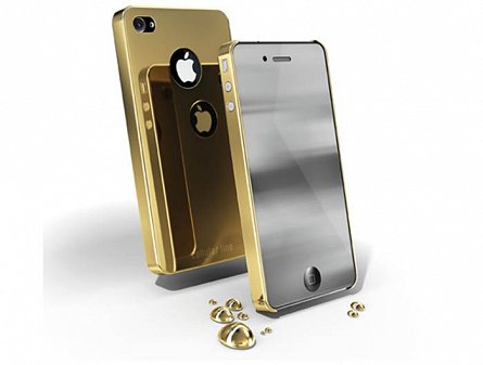 Carcasa iPhone Cellular Line Chrome Gold