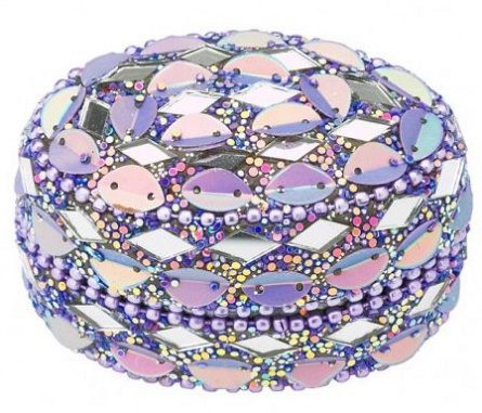 Caseta ovala Lisbeth Dahl, mozaic lila 3,5cm