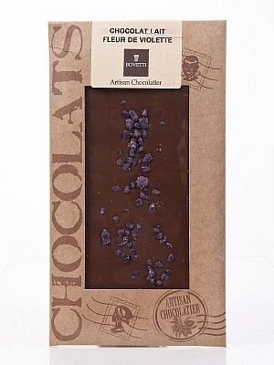 Ciocolata Bovetti 50g Alba Violeta cristalizata