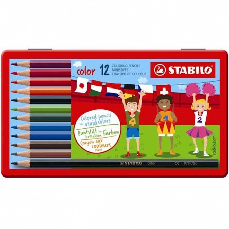 Creioane colorate,12b/cut.met,Stabilo
