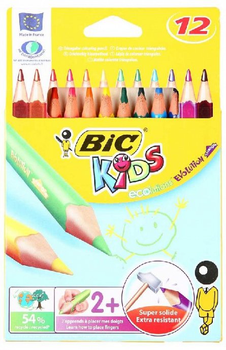 Creioane colorate,12b/s,Bic Evolution