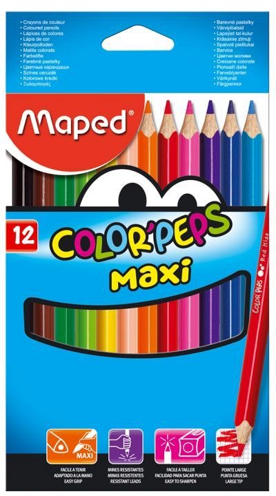 Creioane colorate,12b/set,Maped Maxi