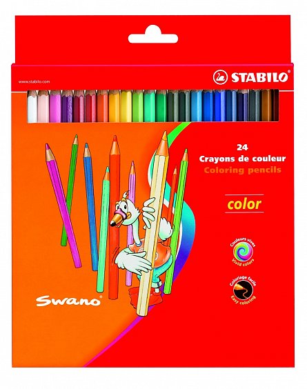Creioane colorate Stabilo Color, set 24 culori