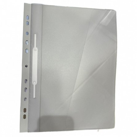Dosar din plastic Durable, A4, cu sina si multiperforatii, gri