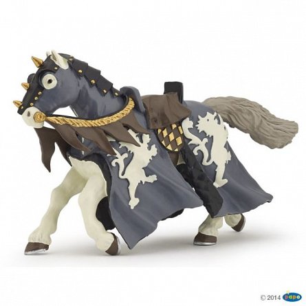 Figurina Papo,calul calaret cu ax,negru