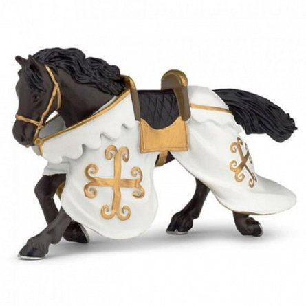 Figurina Papo,calul cavalerului in zale