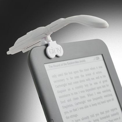 Lampa citit cu adaptor e-Reader alb