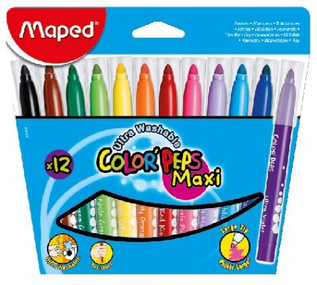 Markere pt copii,12b/set,Maped Maxi