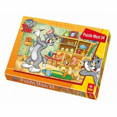 Maxi puzzle Tom & Jerry-Portretul lui Tom, 24 pcs.