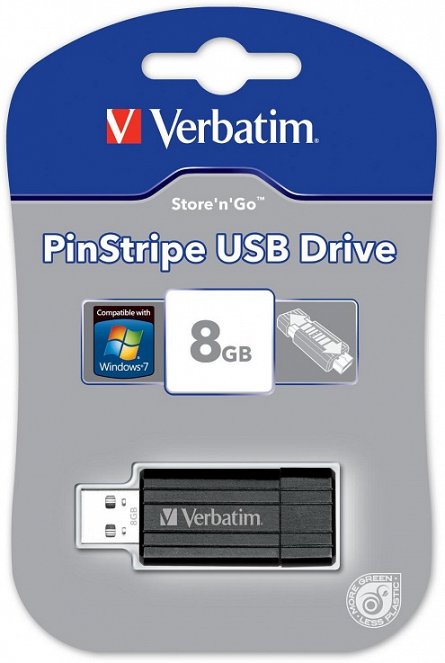Memorie USB 2.0 VERBATIM 8GB PIN STRIPE
