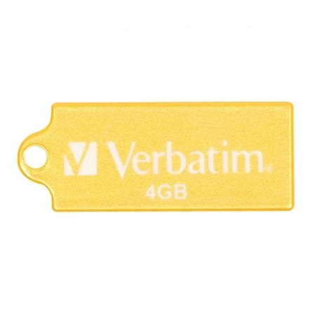 Stick Mem. USB2.0 Verbatim Pinstripe, 4GB, galben