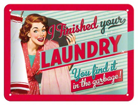 Placa 15x20 Finished Your Laundry