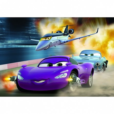 Puzzle 2 in 1 Cars 2 - In pericol, 2 x 48 pcs.