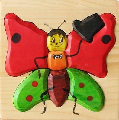 Puzzle 3D Fluture din lemn