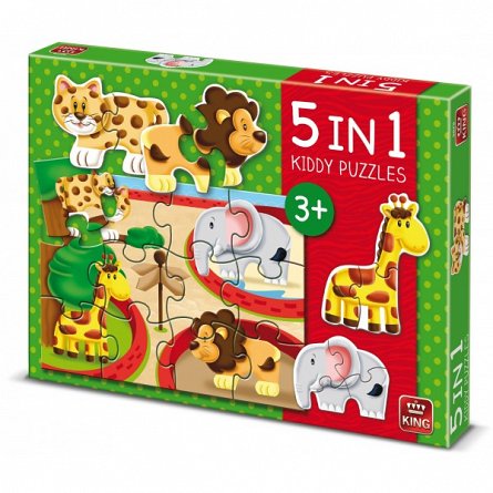 Puzzle 5 in 1 Zoo
